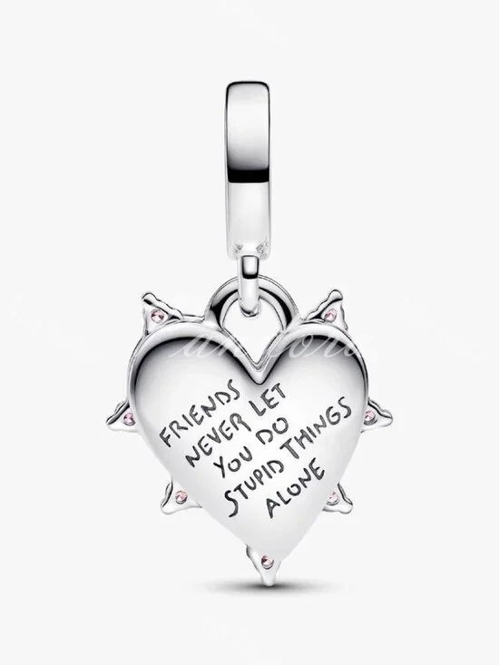 Pandora Friendship Opalescent Double Dangle Charm - Picture 2 of 5